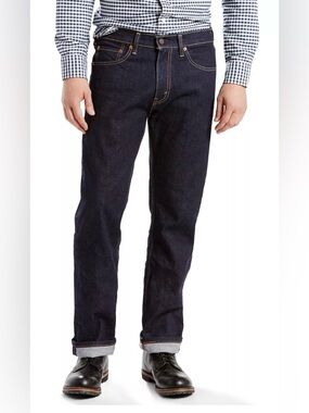 Levi's 569 Men's Relaxed Jeans in Dark Blue Denim